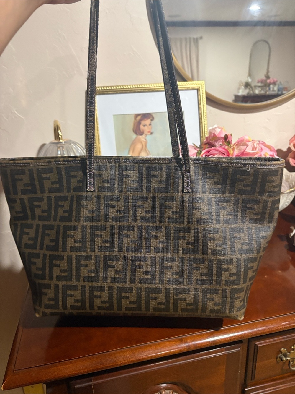 Fendi Brown Zucca Monogram Tote